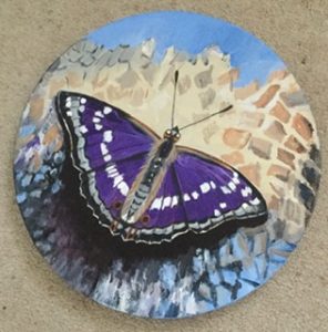 Purple Emperor Butterfly, Acrylic