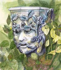 Green Man, Watercolour